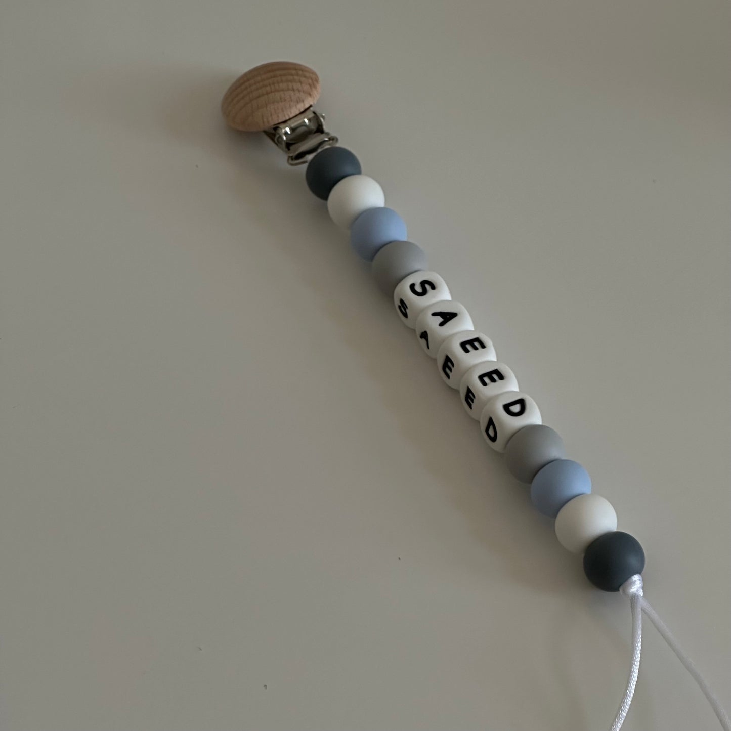 Beaded Pacifier Clip - Name