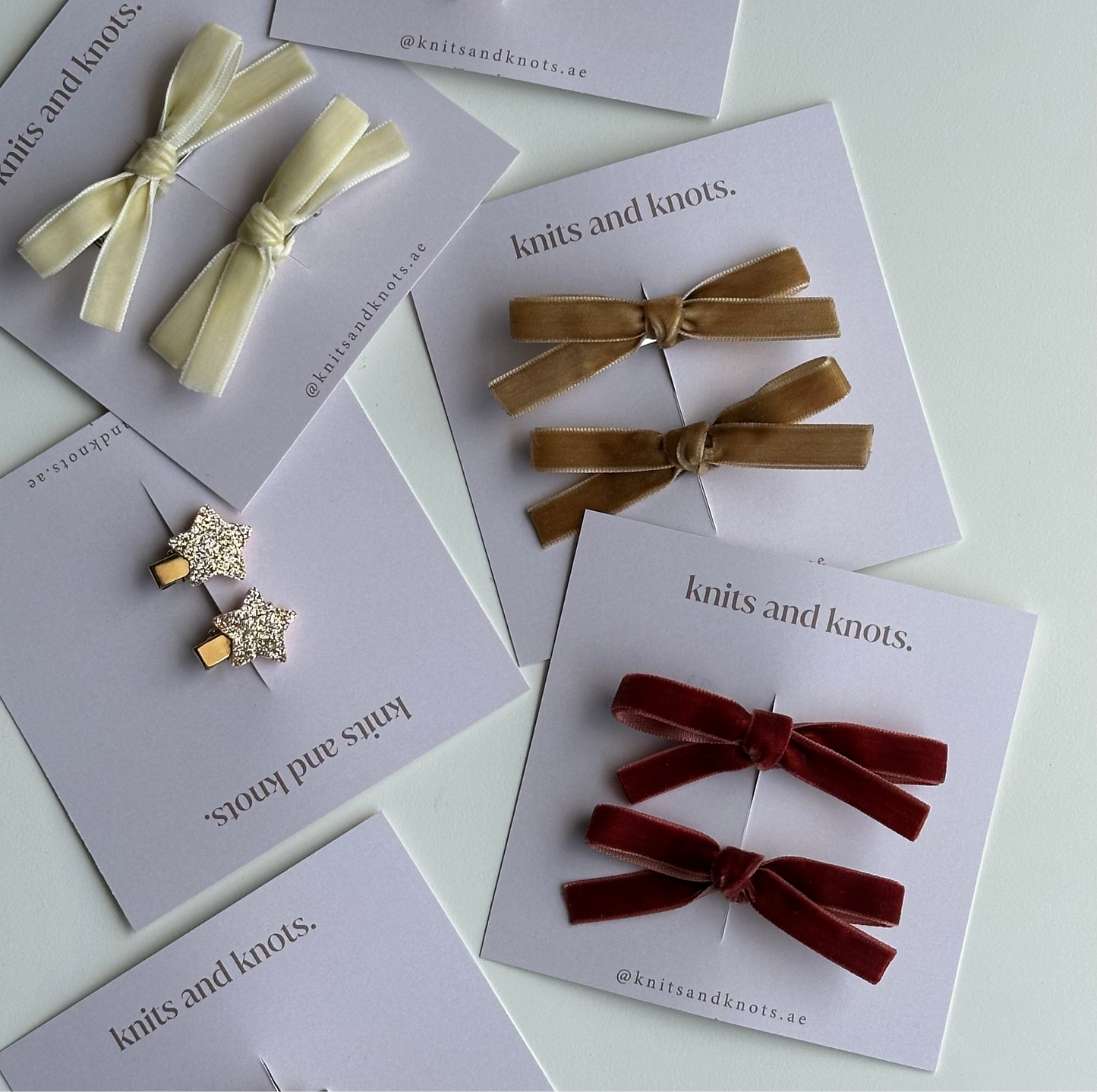 Velvet Ribbon Bow Set