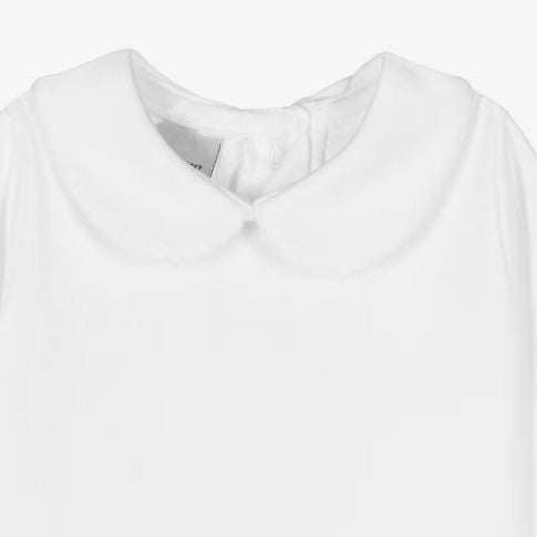 Bodysuit with white trim collar