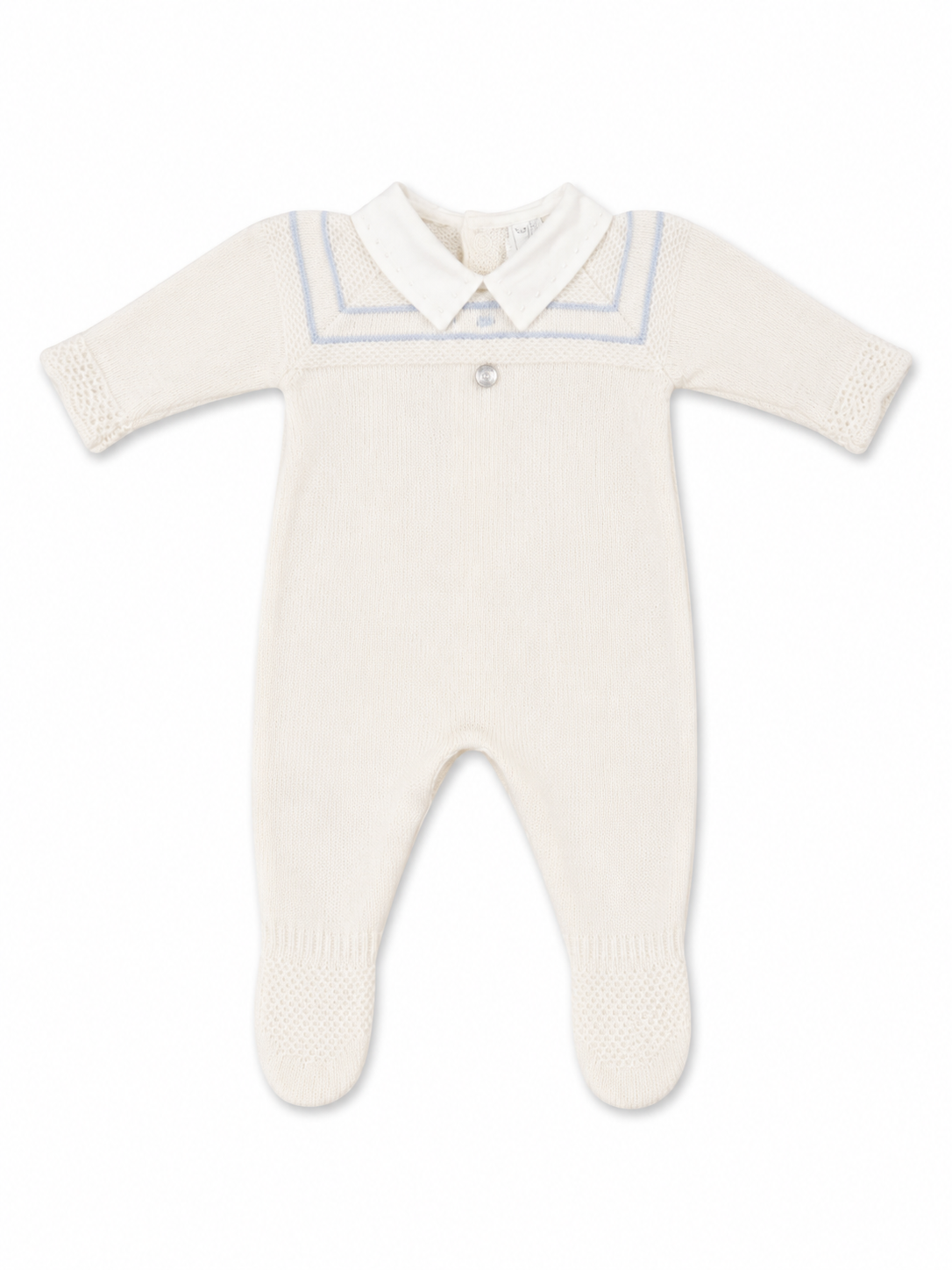 Ivory babygrow with collar