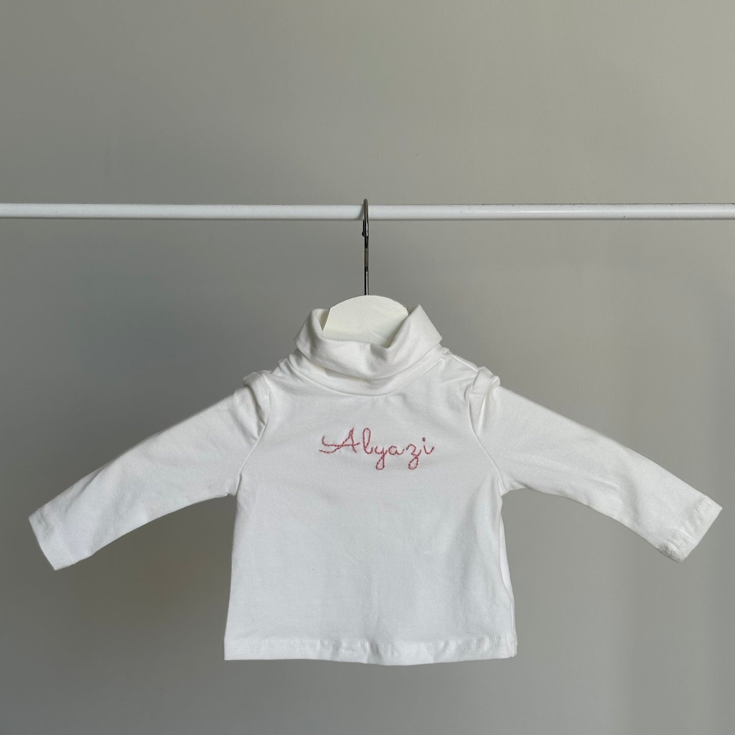 ‘White’ high neck t-shirt