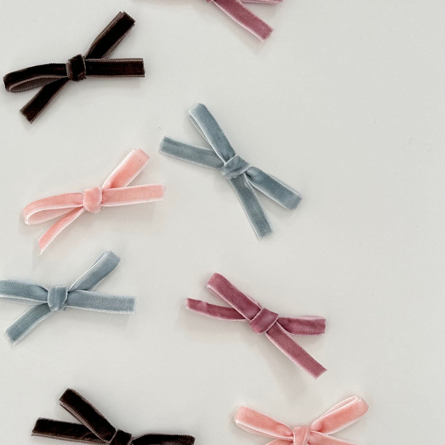 Mini Velvet Ribbon Bow Set