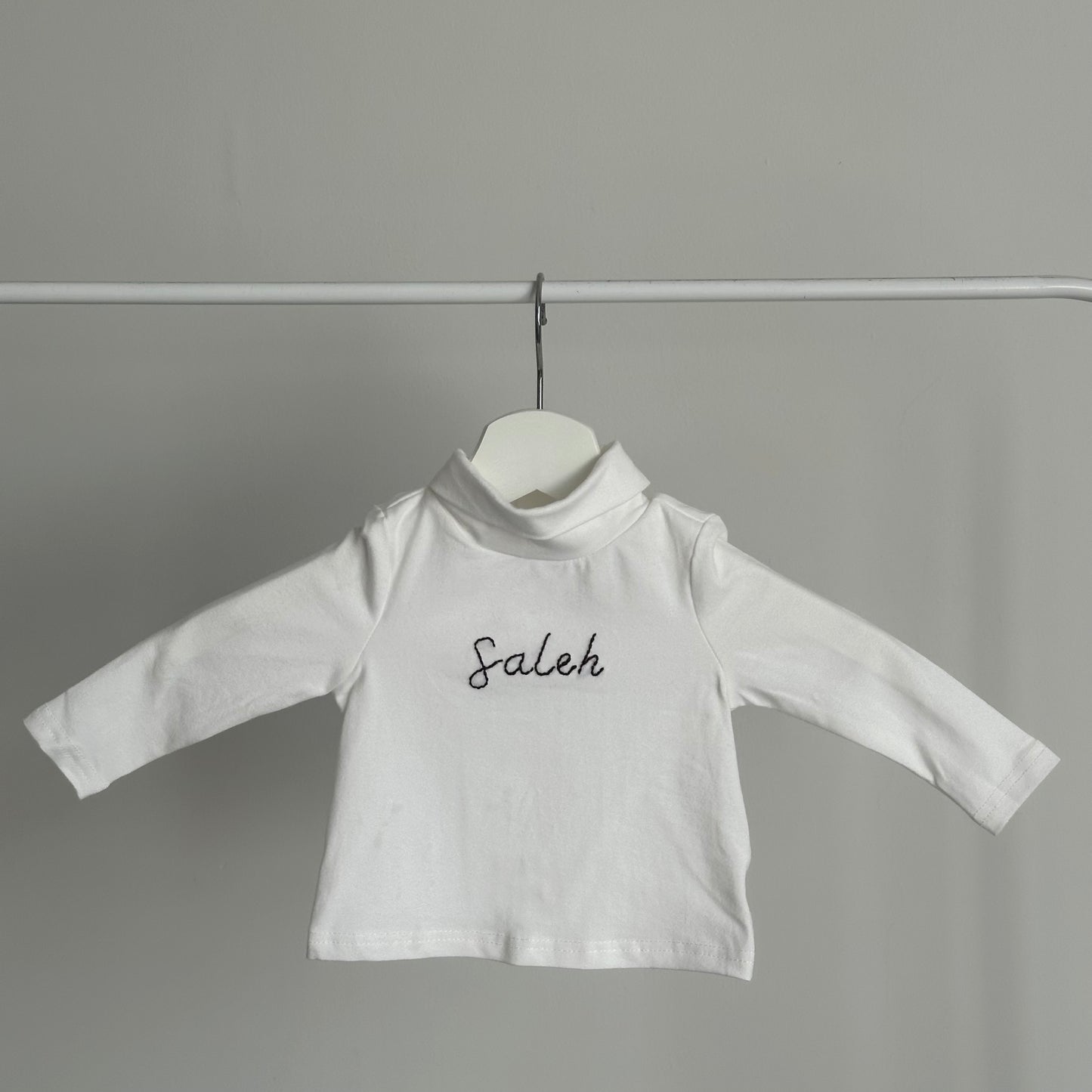 ‘White’ high neck t-shirt