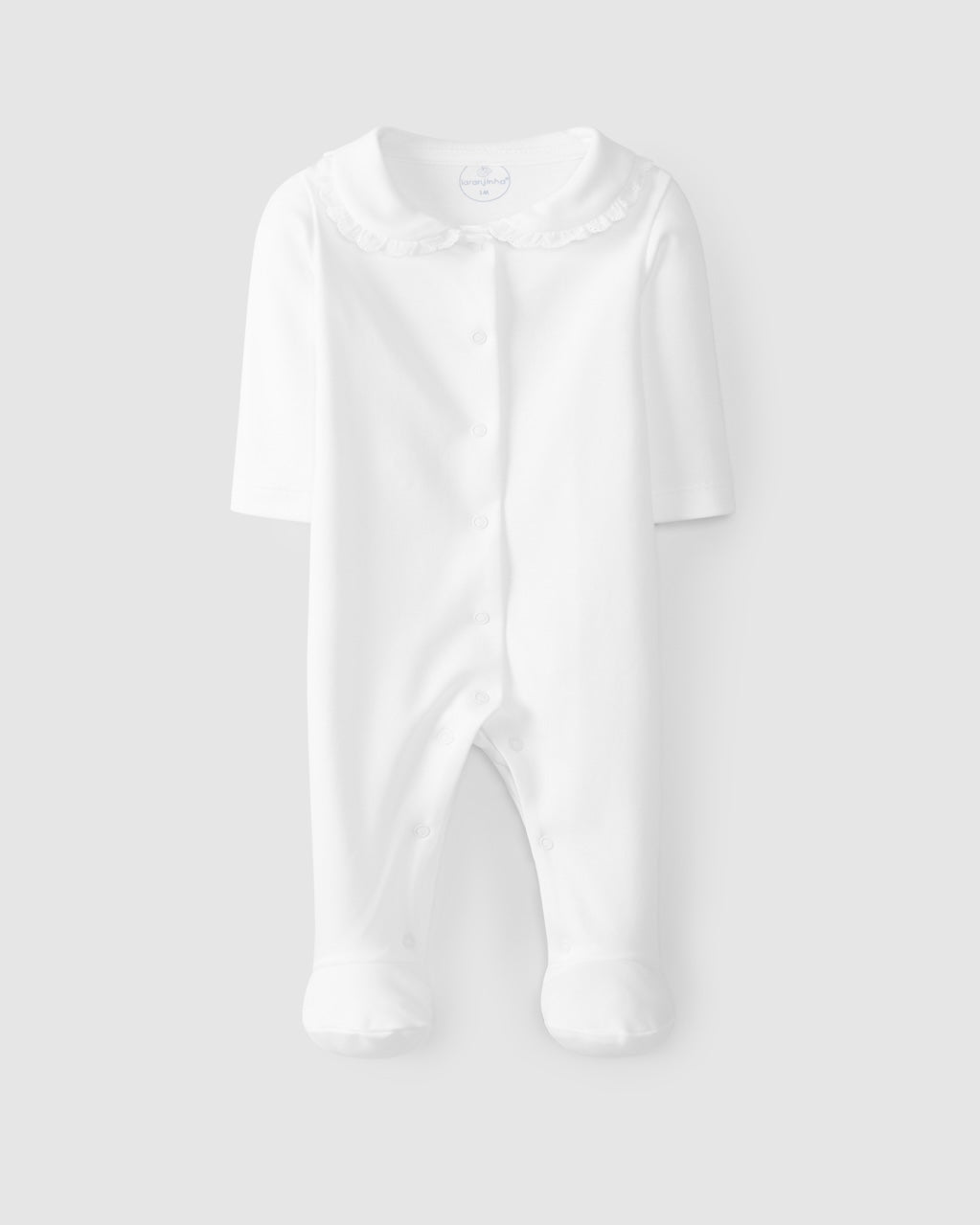 Babygrow with lace collar + bonnet