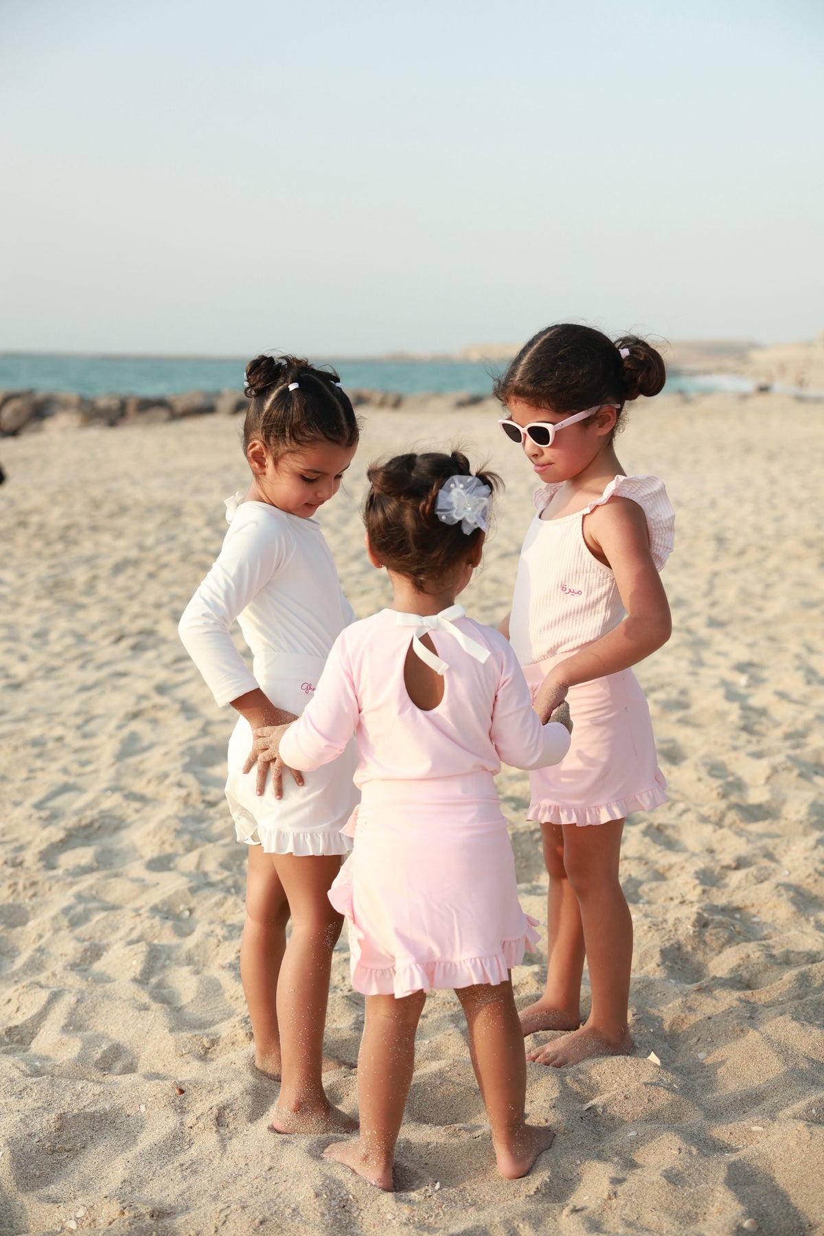 Long-Sleeve Swimsuit -  Pink