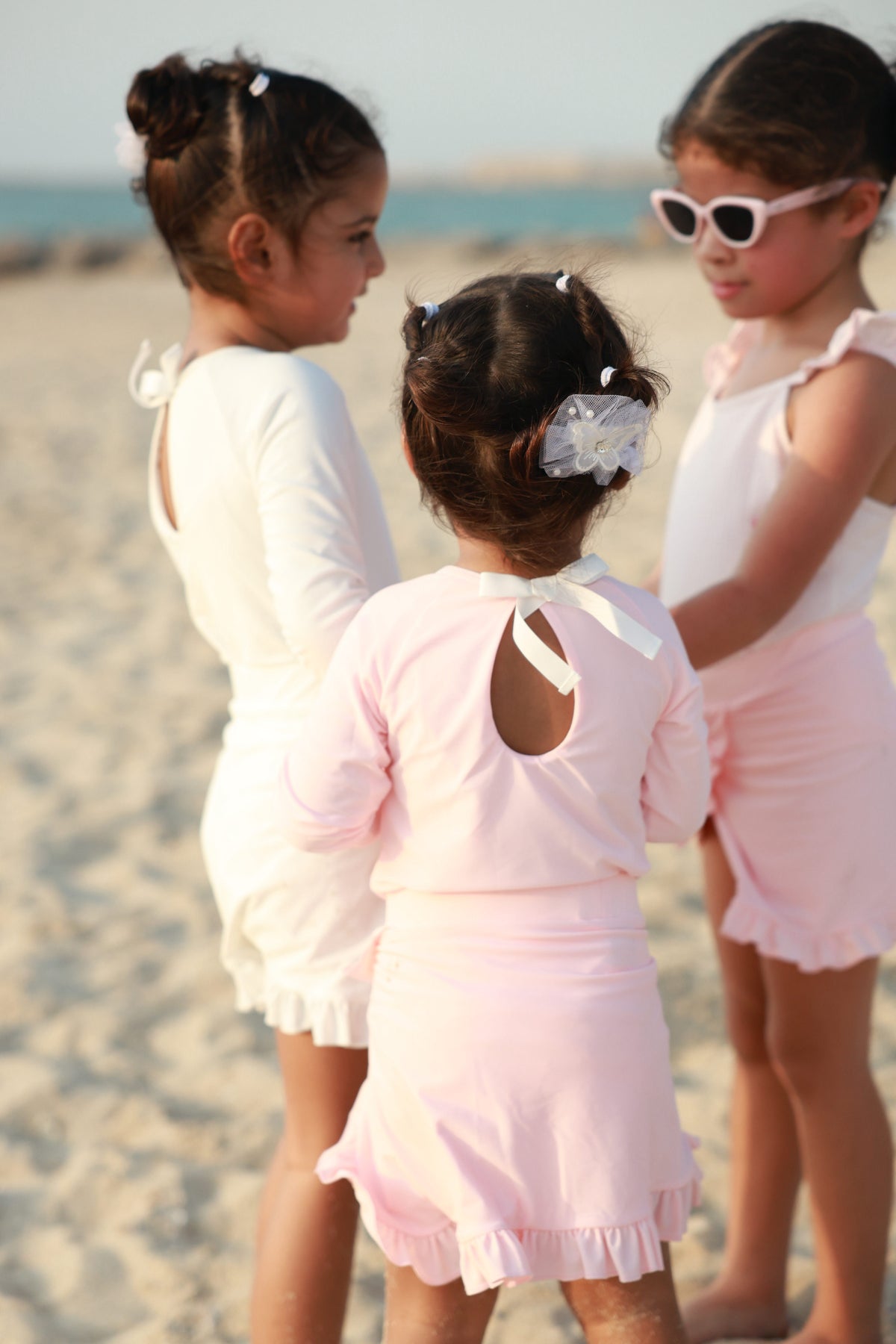 Long-Sleeve Swimsuit -  Pink