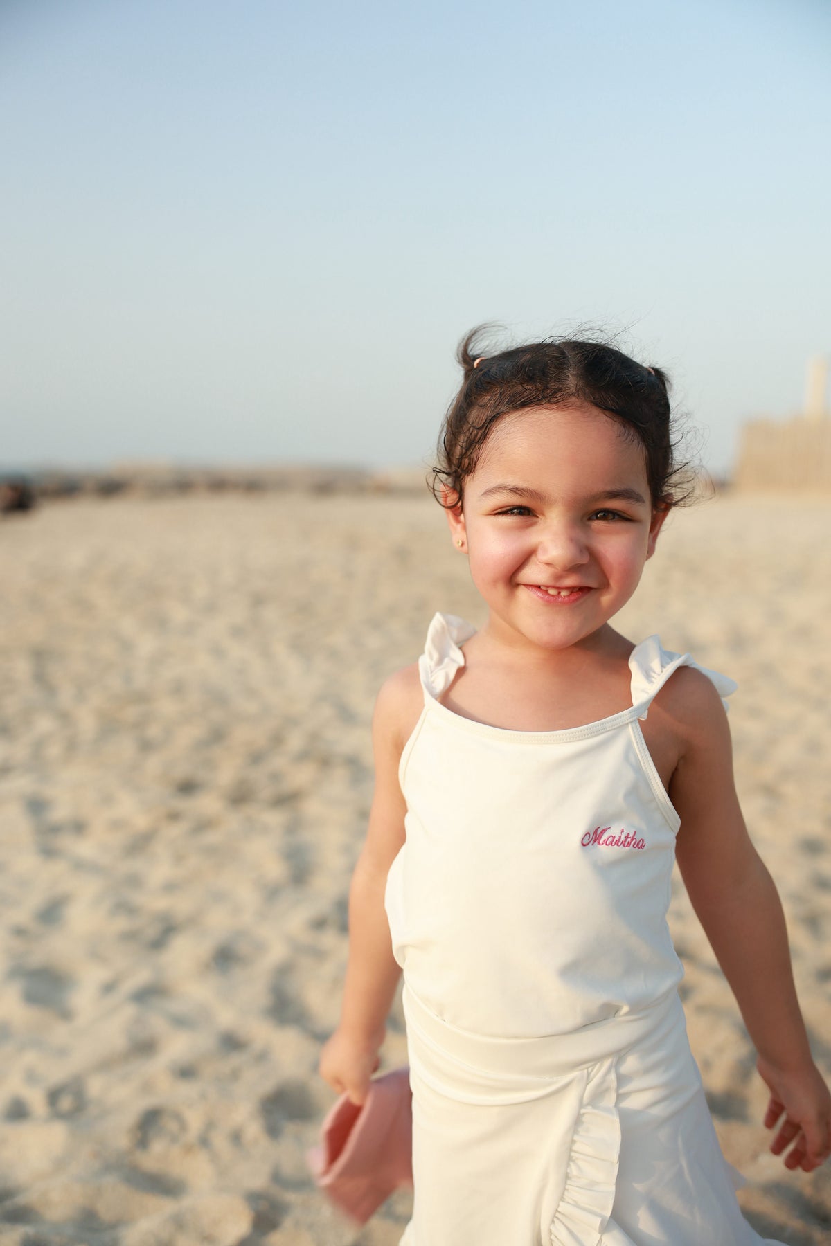 Ruffle Swimsuit - Cream