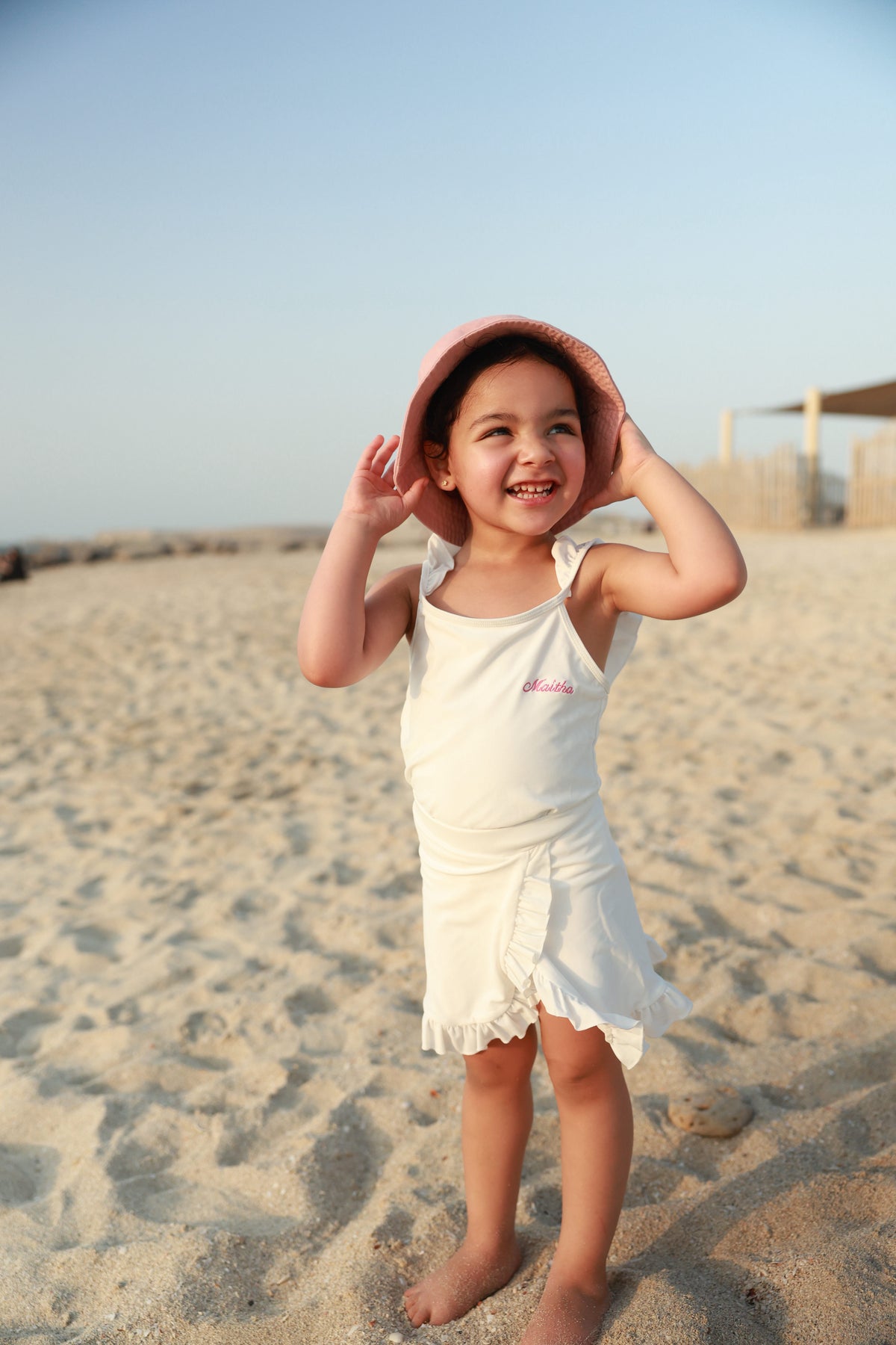 Ruffle Swimsuit - Cream