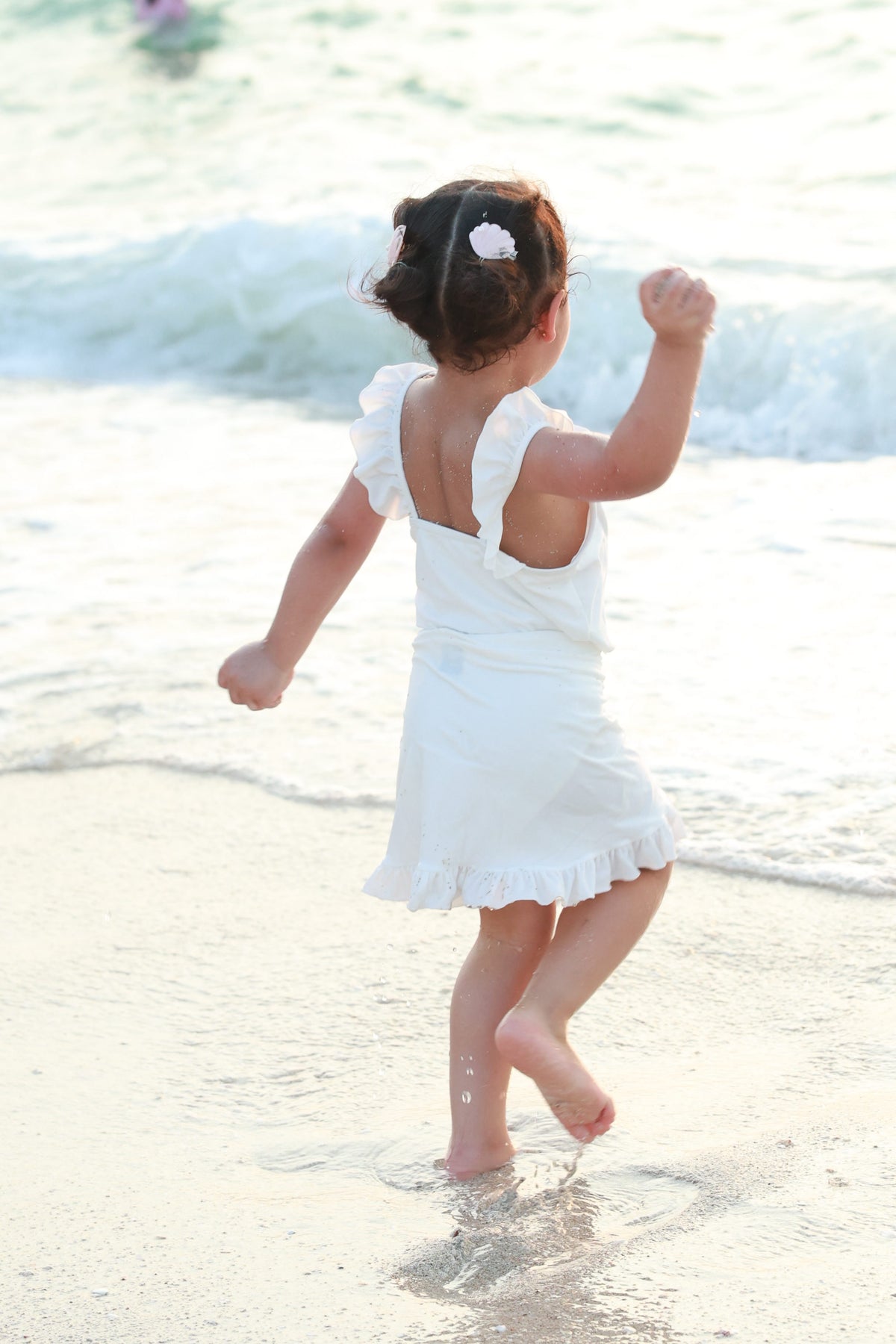 Ruffle Swimsuit - Cream