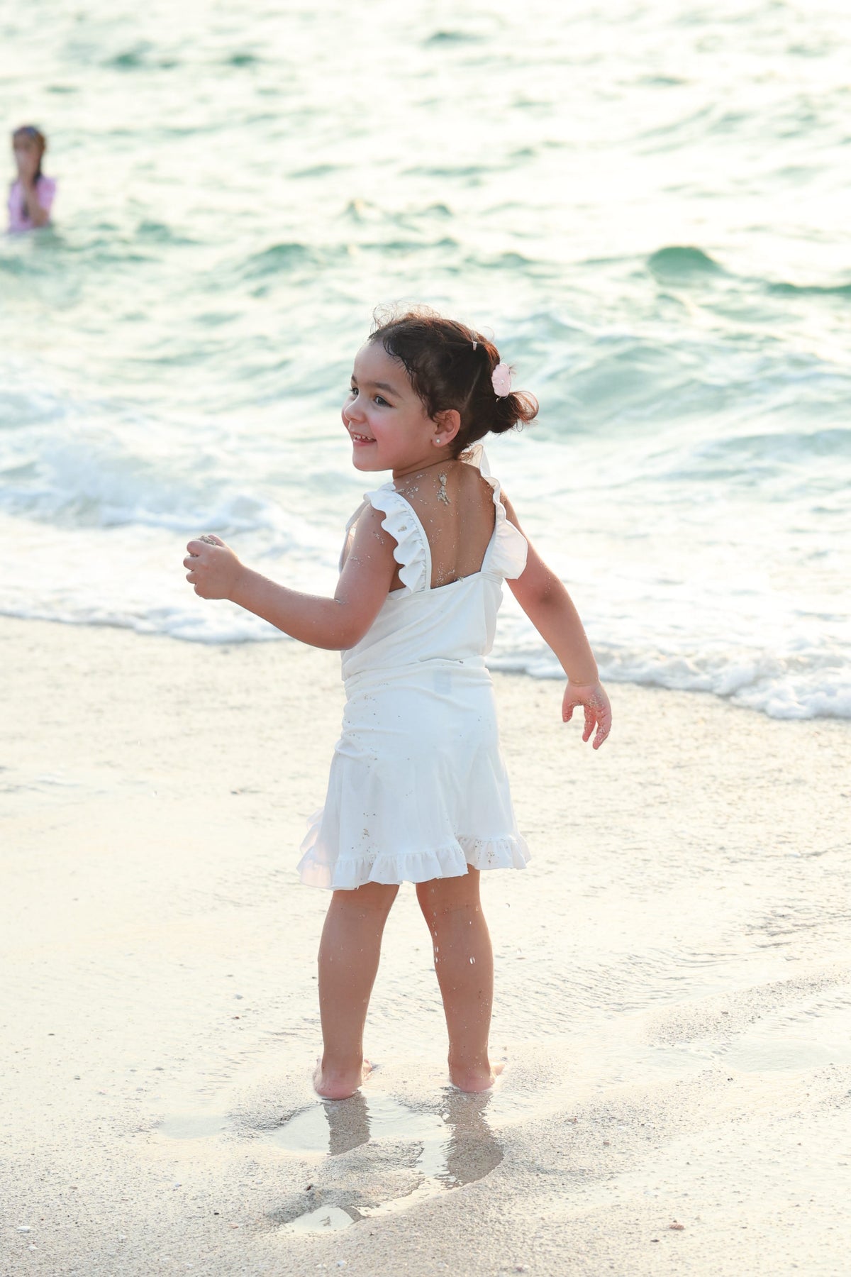 Ruffle Swimsuit - Cream