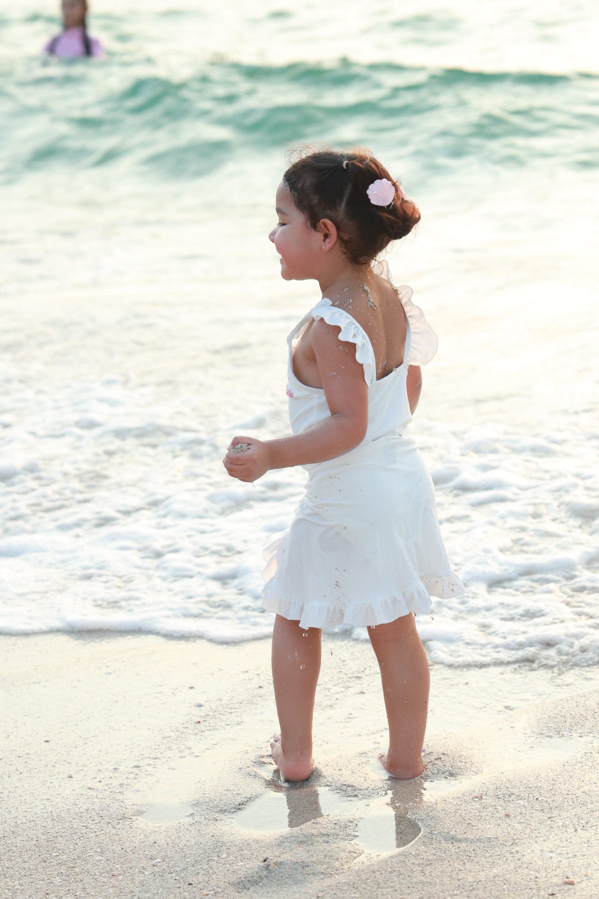 Ruffle Swimsuit - Cream