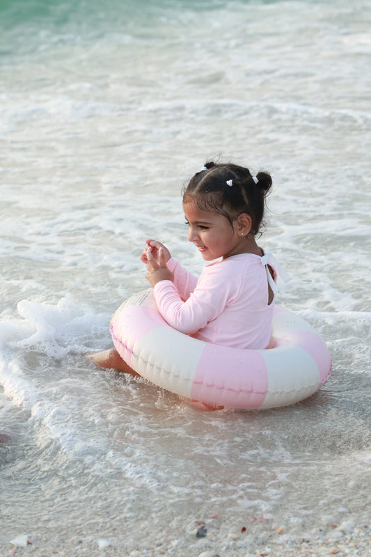 Long-Sleeve Swimsuit -  Pink