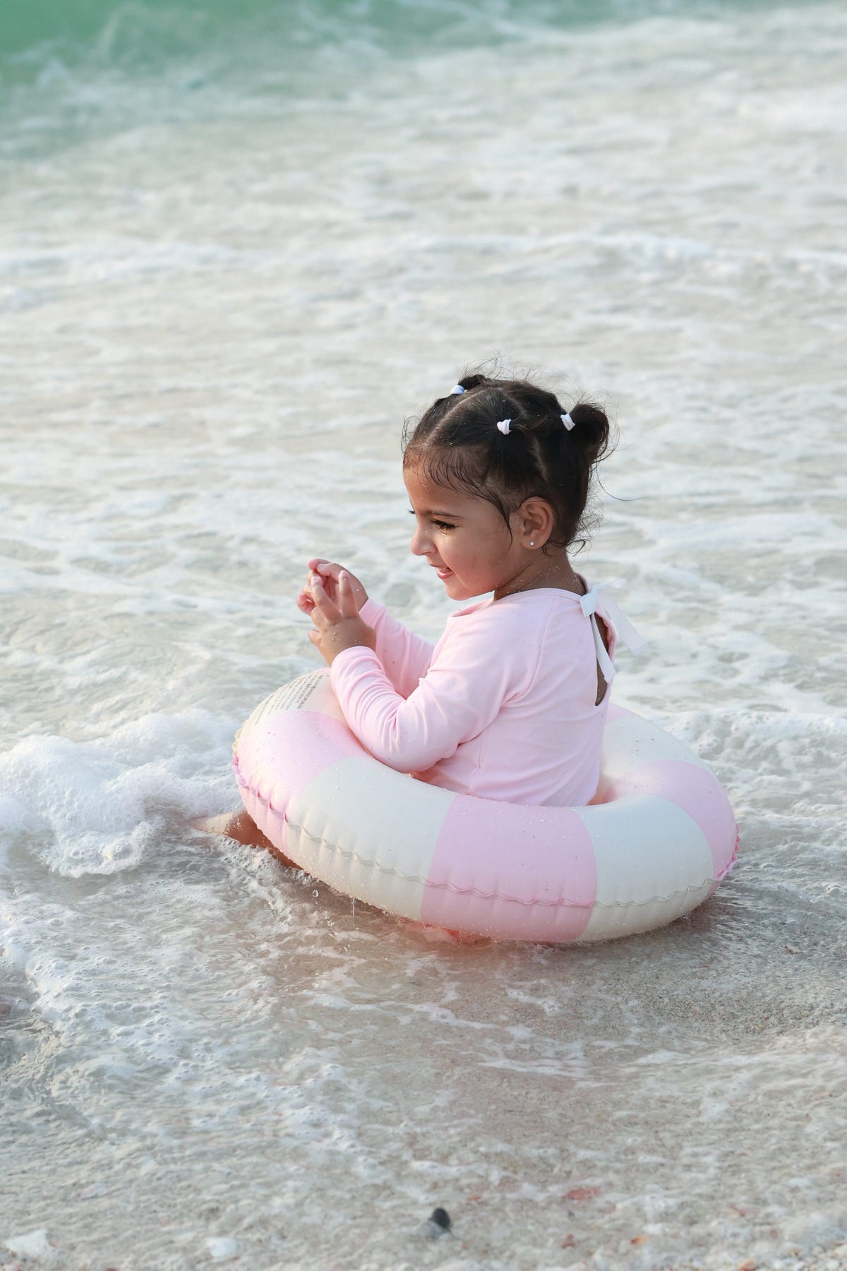 Long-Sleeve Swimsuit -  Pink