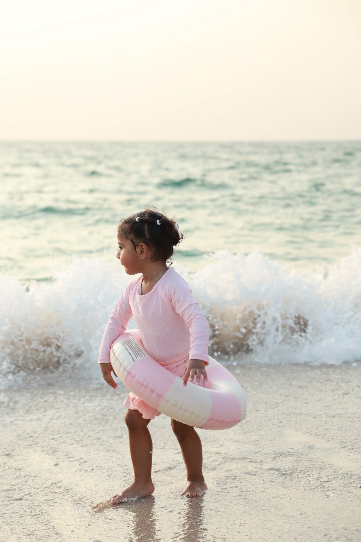 Long-Sleeve Swimsuit -  Pink