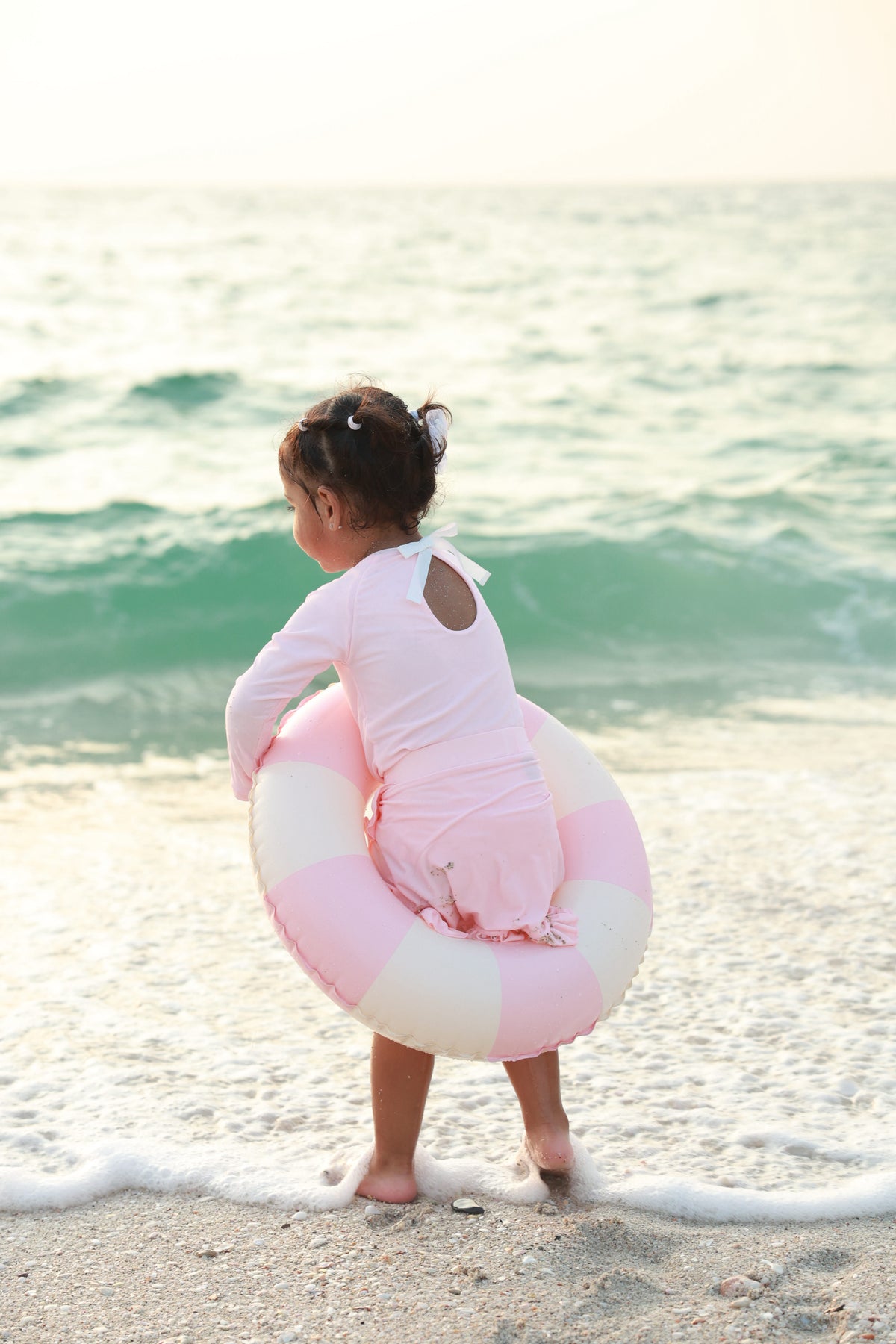 Long-Sleeve Swimsuit -  Pink