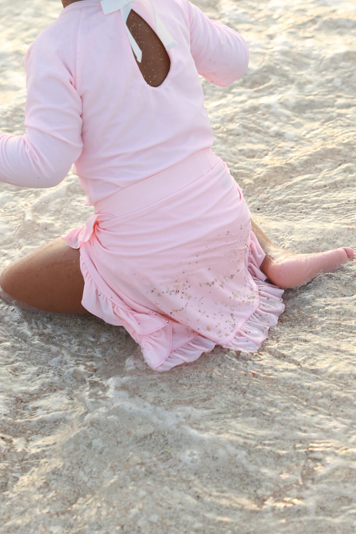 Long-Sleeve Swimsuit -  Pink