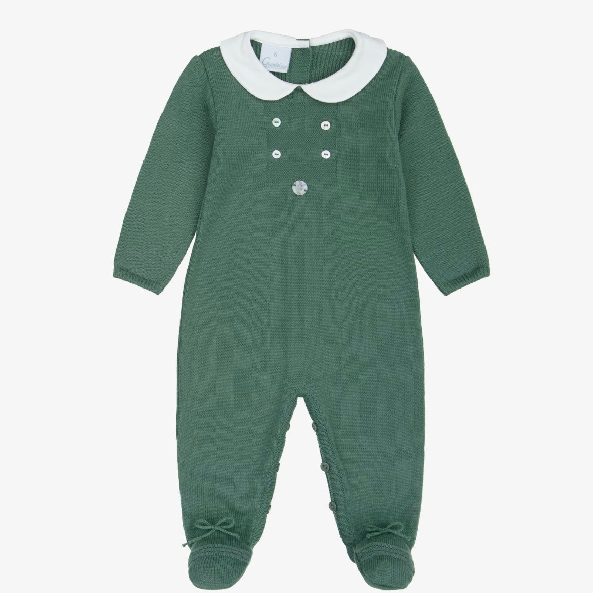 Dark green babygrow