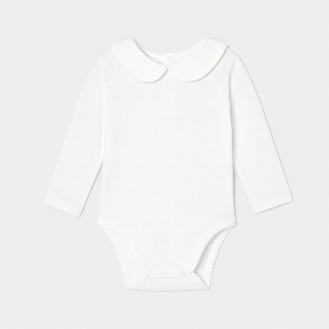 Bodysuit plain collar - long sleeve