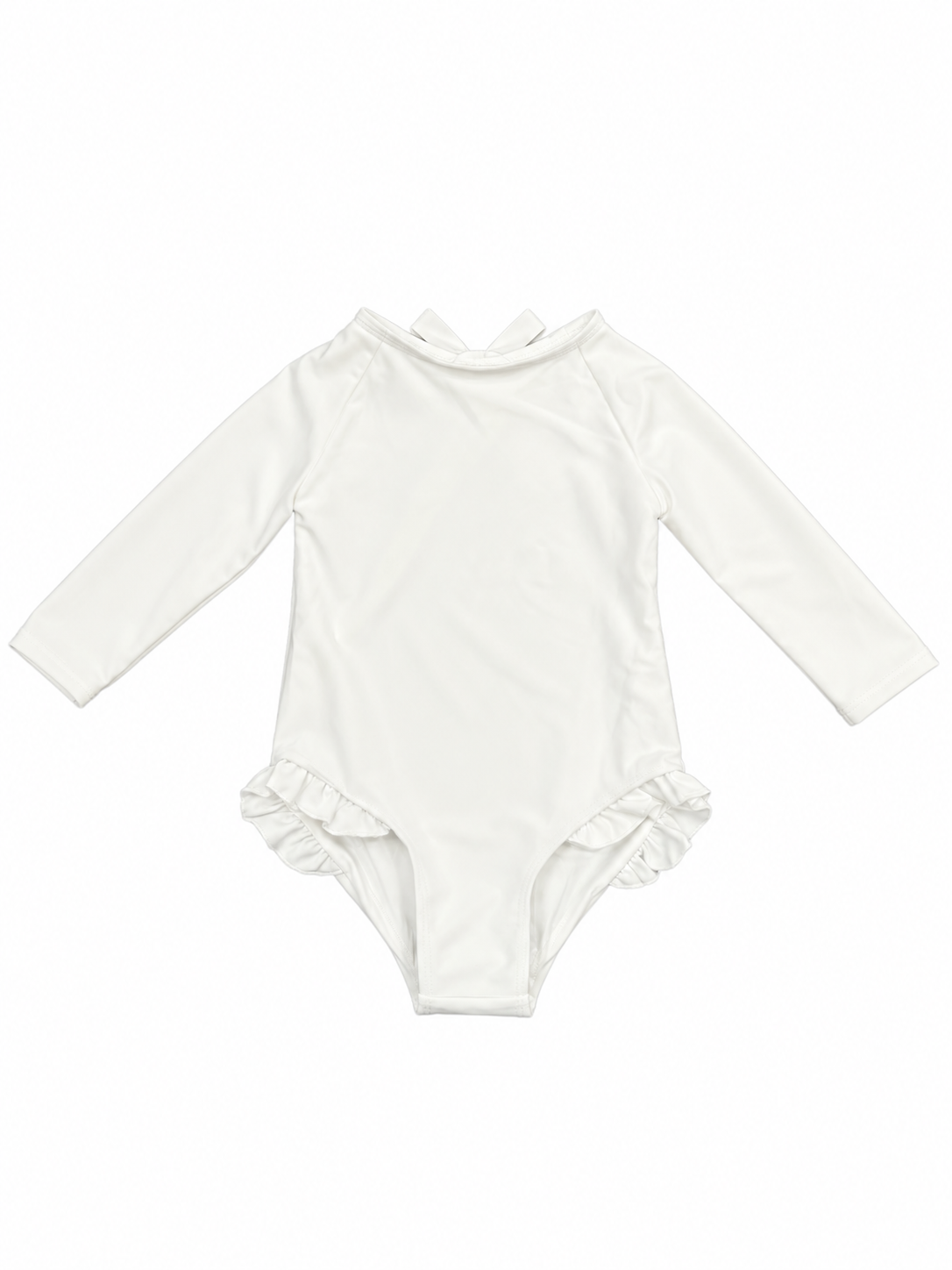 Long-Sleeve Swimsuit -  Cream