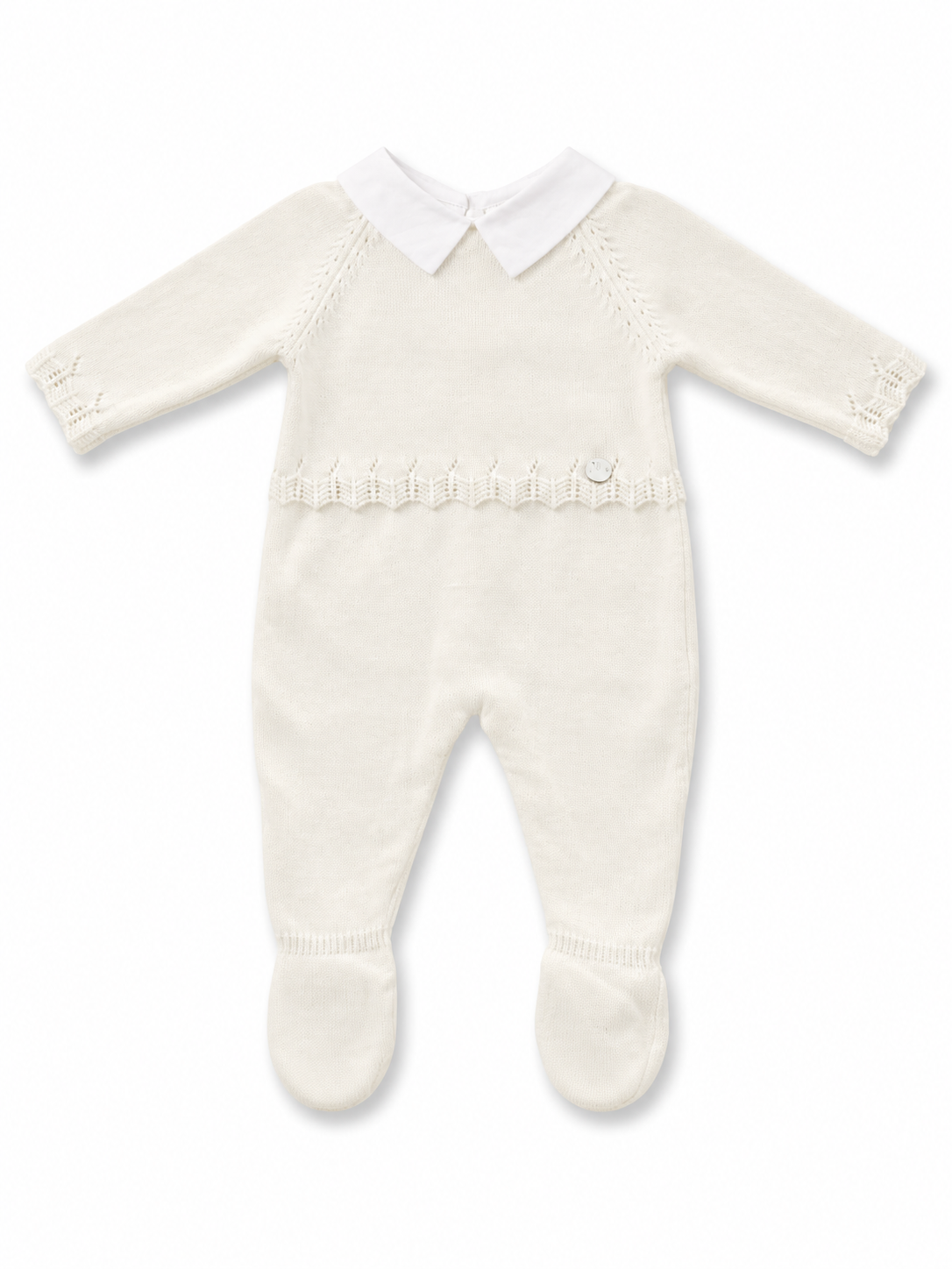 Ivory babygrow with collar